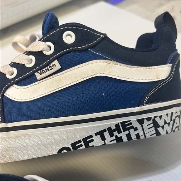 Vans Men's Navy and White Sneakers - Picture 3 of 8